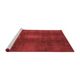 thumbnail image 2 of Ahgly Company Machine Washable Indoor Round Abstract Red Modern Area Rugs, 7' Round, 2 of 4