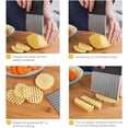 thumbnail image 2 of Corrugated Blade Knife, 2 Pieces Stainless Steel Corrugated French Fries Cutter, Corrugated Vegetable Cutter For Kitchen French Fries Tool, Fruits, Vegetables, Carrots, 2 of 5