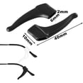 thumbnail image 2 of Eyewear Retainers, Silicone Ear Grips for Glasses, Eyeglass Ear Grips Anti Slip, Glasses Grips for Behind The Ear, 3 Pairs 1.5X0.5X0.25 Inch Black Flexible Silicone Sets Prevent, 2 of 7