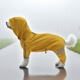 thumbnail image 4 of Chubasquero para perros Unique Bargains, impermeable, con capucha, abrigo para perros, reflectante, ligero, chubasquero para perros pequeños, amarillo, 4 of 7