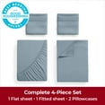 thumbnail image 3 of Mellanni Iconic Sheet Set Brushed Microfiber, Extra Deep Pocket, 4 Piece Queen, Spa Blue, 3 of 8