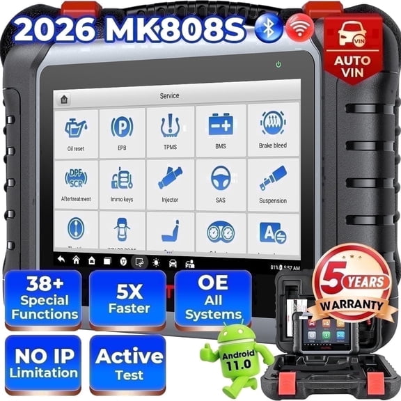 OBD2 Scanner Autel MaxiCOM MK808S, 28 Resets,Active Test,AutoAuth, All System Diagnostic, Injector C0ding