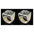 thumbnail image 1 of relayinert Men's Combination Rings Vintage Lion Ring Jewelry Rings Hop Gift Hip Punk No 7 2Set, 1 of 6