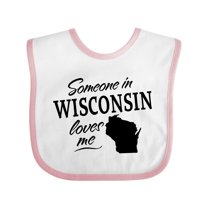 Inktastic Someone in Wisconsin Loves Me Boys or Girls Baby Bib