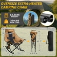 thumbnail image 4 of PNKKODW XL Oversized Heated Rocking Camping Chair,3 Heat Levels Heated,Cup Holder, 600D Oxford,for Winter Outdoor,Beige,(NO BATTERY), 4 of 8