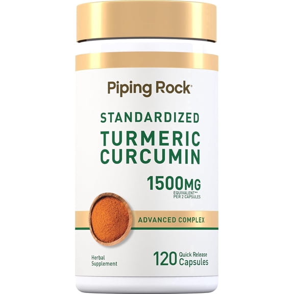 Turmeric Curcumin with Black Pepper | 120 Capsules | Supplement for Men and Women | by Piping Rock