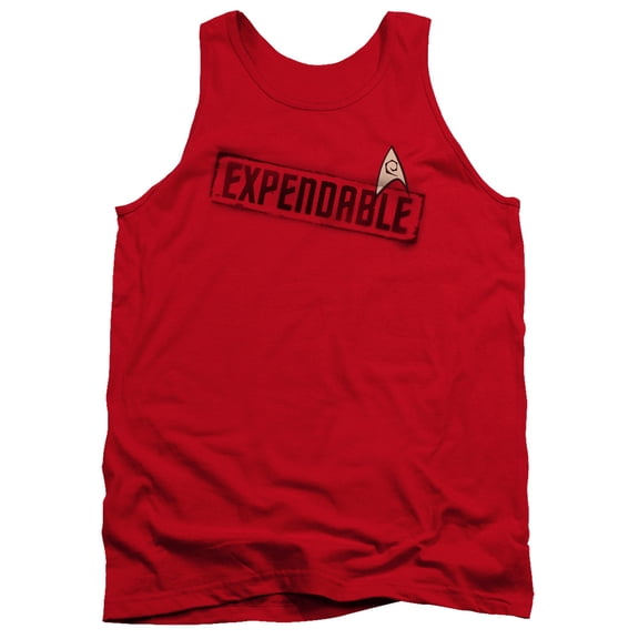 Star Trek Expendable Adult Tank Top Red