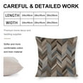 thumbnail image 2 of Sofa Pillow Cover Herringbone Pattern in Blue Brown Grey Pillow Cases 16"x16" Seamless Herringbone Pattern Outdoor Square Pillow Cushion Cases Home Decor Throw Pillows Cover, 2 of 7