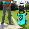 thumbnail image 6 of Electric Pressure Washer 4500PSI MAX 2.8GPM Pressure Washers Powered with 20 FT hose and 35 FT power cord, 4 Nozzle and Foam Cannon, Powerwashers Cleaner Machine for Home, Cars, Blue, 6 of 6