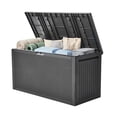 thumbnail image 6 of Uforic 90 Gallon Outdoor Storage Deck Box, Lockable Resin with Handles, Waterproof & UV Resistant, Dark Grey for Patio Furniture & Garden Tools, 6 of 8