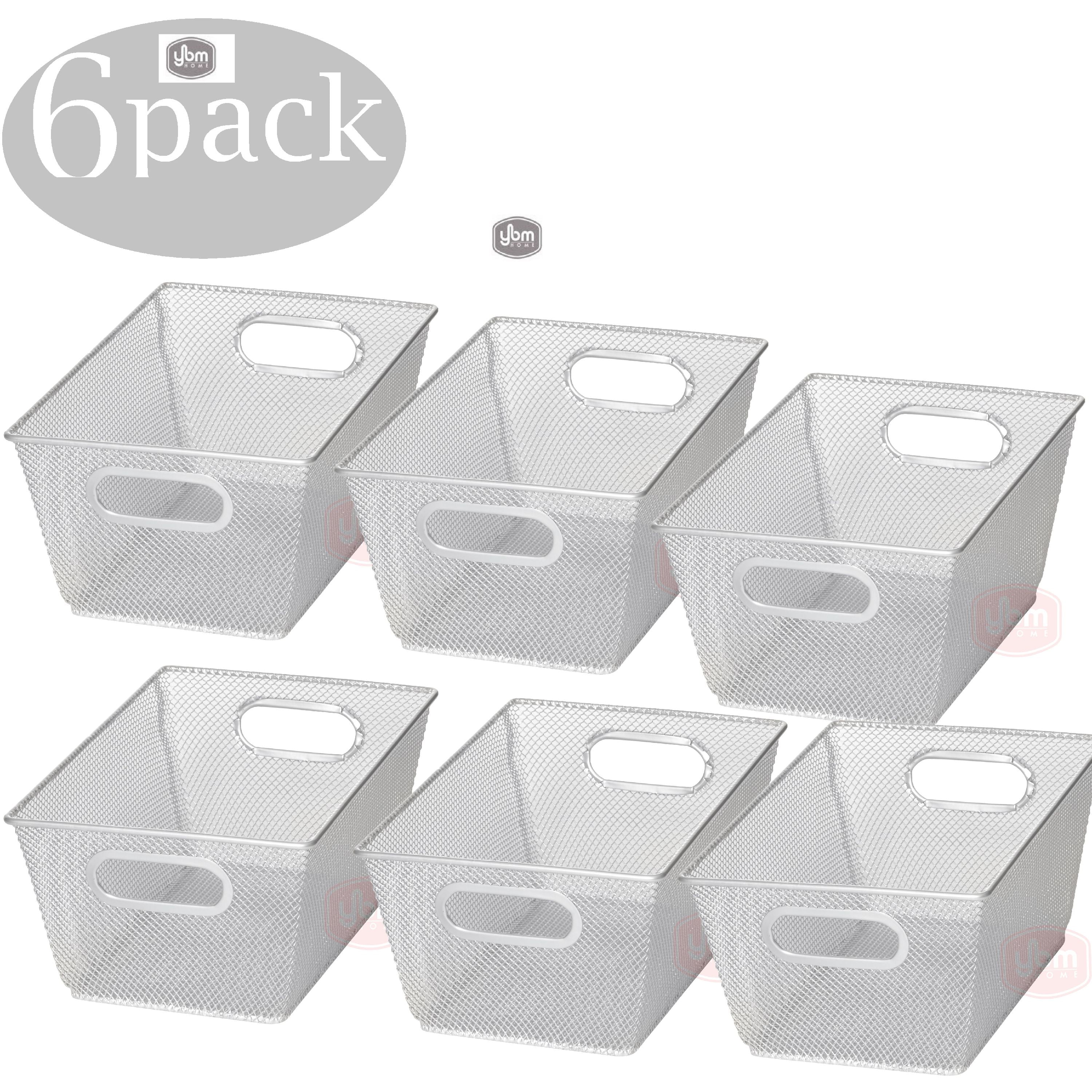 Ybm Home Wire Mesh Open Bin Shelf Storage Basket Kitchen Pantry