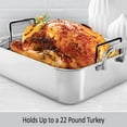 thumbnail image 5 of Chantal Stainless Steel Roasting Pan with Nonstick Rack, 15.5" x 12" x 4", 5 of 5