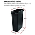 thumbnail image 6 of Commercial Products Slim Jim Trash/Garbage Can with Venting Channels, 23-Gallon, Green, 6 of 6