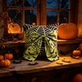 thumbnail image 5 of Diceymbol Halloween Throw Pillow Green Spiderweb Bow Cushion for Sofa Chair Bat Spider Witchy Home Decor 18 Inch, 5 of 7