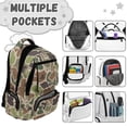 thumbnail image 3 of Pzuqiu Duck Camo School Backpack for Girls 4 Piece 17 Inch Large Capacity Bookbag with Lunch Box Pencil Case Water Bottle Holder Lightweight Schoolbag for Middle School Back to School, 3 of 7