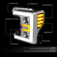 thumbnail image 5 of DNA Motoring For 17-19 Ford F250 F350 Super Duty Chrome Amber LED DRL Dual Projector Headlight lamps Pair, 5 of 10