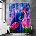 thumbnail image 1 of Stitch Shower Curtain Prevalent Water Repellent Art Print Bath Curtain for Family for Bathroom with 12 PCS Hooks ,3 Size, 1 of 9