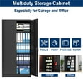 thumbnail image 4 of Pemberly Row Steel Metal Locking Storage Cabinet w/ 4 Adjustable Shelves - Black, 4 of 6