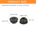 thumbnail image 2 of Uxcell 25pack Silicone Plugs, Rubber Round Snap in Locking Hole Plugs Waterproof Hole Plug for 6.5-7mm Hole, Black, 2 of 6