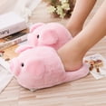 thumbnail image 3 of Women Winter Cute Pink Pig Animal Cartoon Plush Slippers Non-Slip Furry Shoes, 3 of 15