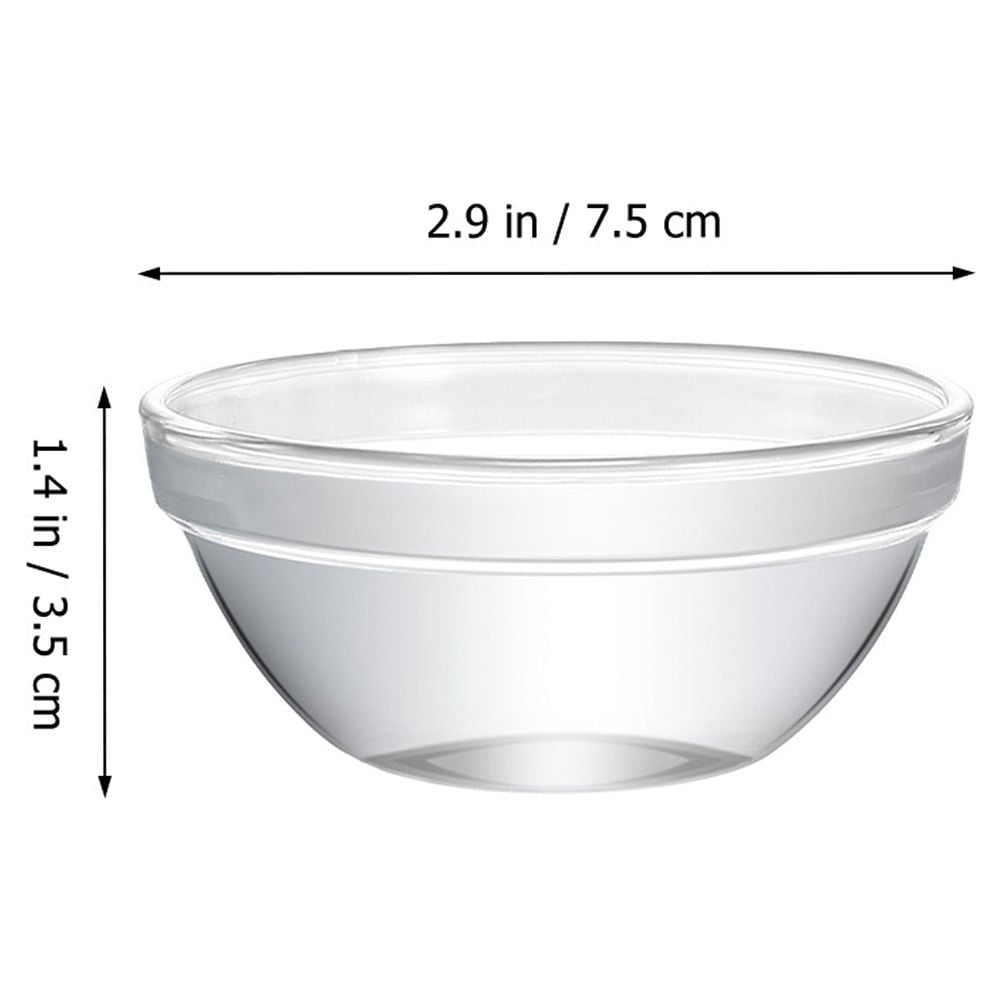 UPKOCH Transparent Glass Dessert Bowls for Home Use Easy to Clean and Perfect for Salads Desserts Fruits 10 Pcs