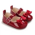 thumbnail image 2 of Yoyauz Baby Girl Mary Jane Shoes Anti Slip Rubber Sole Ballet Slippers Princess Dress Wedding Shoes Newborn Kids Shoes Toddler Shoes（0-12 Month）, 2 of 8