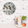 thumbnail image 4 of Kurmntregon Cute Penguin In Bathtub Wall Clock Animal Bathroom Wooden Desk Decor Decorative Battery Operated Clocks For Living Room Bedroom Bathroom Farmhouse Shop Hotel Round 10", 4 of 7