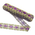 thumbnail image 1 of Cinta de Borde de Lentejuelas de 11 Yardas 2.4 Pulgadas con Borde Dorado para Manualidades, Costura, Ropa, Decoración de Fiestas en Casa, Púrpura Oscuro, 1 of 7