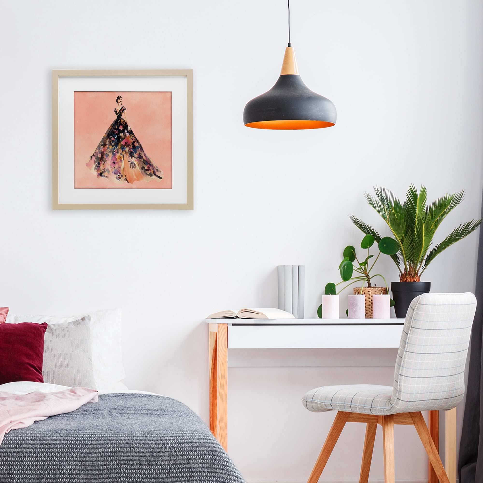 Stupell Industries Rose Gold Night Birch Framed Print Under Glass, design by Svetlana Aleynikova