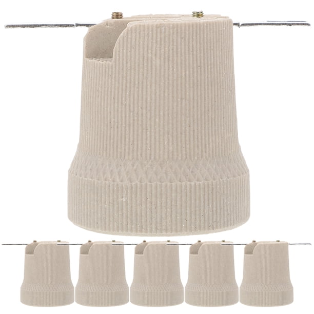 Portalámparas de cerámica E27 de 6 piezas, portalámparas para candelabros, reemplazo de portalámparas.
