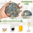 thumbnail image 2 of Yayeee 6 PCS Drink Coasters with Holder Set Woven Absorbent Round Tabletop Hot Pad, Sea Plants Pattern, 2 of 7