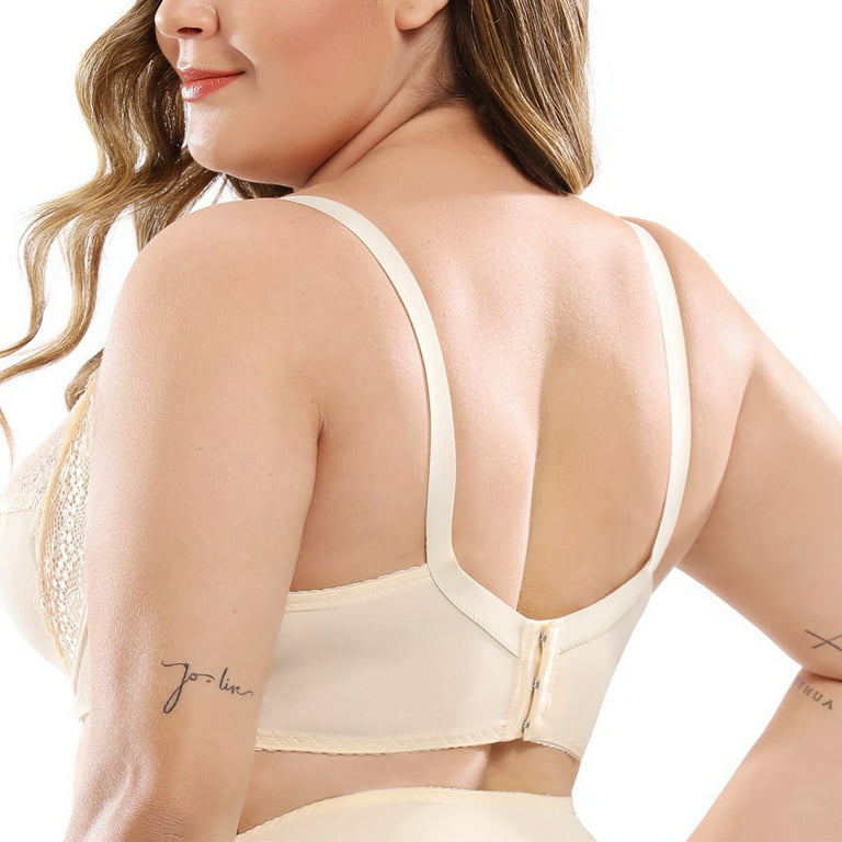 Weseelove Plus Size Sexy Push Up Bra Cierre Frontal Butterfly
