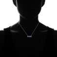 thumbnail image 2 of Sterling Silver London Blue Topaz Bar Necklace, 2 of 2