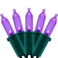 thumbnail image 1 of Luces navideñas YULETIME 200 LED moradas, 20 m, cable verde, 1 of 9