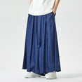 thumbnail image 4 of XIYON Men's Pants Summer Casual Dark Pattern Gradient Wide Leg Pants Loose Casual Skirt Pants Streetwear, 4 of 4