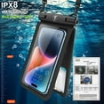 thumbnail image 3 of Tekcoo Double Space Detachable Waterproof Phone Case [2-Pack] IPX8 Pouch Lanyard Dry Bag for iPhone 14/13/12/11 Pro Max/Pro/Xr/Xs/SE, Galaxy S23/S22/S21/S20/Note 20/10/A14/A13/A54/A03S/A23 up to 7", 3 of 7