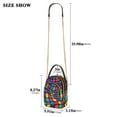 thumbnail image 2 of FORMRS Crossbody Bag for Women Quilted Travel Shoulder Cell Phone Purse with Chain Strap Handbag, Colorful Psychedelic, 2 of 7