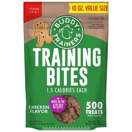 Buddy Biscuits Trainers Training Bites Soft & Chewy Dog Treats, Chicken, 10 oz. Bag