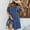 Blue, variant on Summer Dresses for Women Maxi Dress Off Shoulder Dress Solid Color Comfortable Knit Skirt