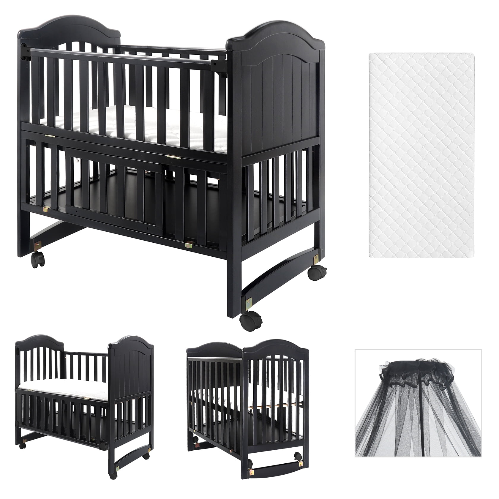 HARPPA Portable Mini Crib 6in1 Convertible (Mattress + Mosquito Net