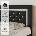 thumbnail image 2 of 4 EVER WINNER Queen Size Upholstered Bed with Diamond Headboard and Footboard, Black, 2 of 6