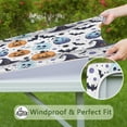 thumbnail image 6 of Colorful Pumpkin Halloween Pattern Square Fitted Tablecloth with Elastic Edge,Square Table Cover,Washable Elastic Table Cover for Home Kitchen Party Decor 36"x36", 6 of 6