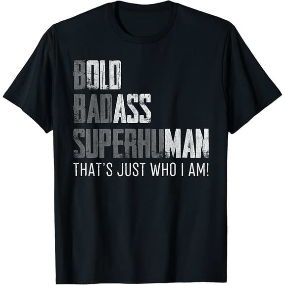 Men's Bold Badass Superhuman Graphic T-Shirt