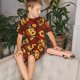 thumbnail image 4 of Balery Red Plaid Sunflower Conjunto de Pijama Infantil de Manga Corta con Estampado – Ropa de Dormir de Algodón Suave-XX-Large, 4 of 6