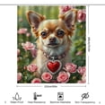 thumbnail image 4 of RKSupls Shower Curtain, Cute Chihuahua with Heart Pendant Waterproof Polyester Shower Curtain with Hooks for Chic Elegant Home Bathtub Bathroom Decor Washable Curtains, 4 of 5