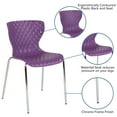 thumbnail image 4 of Flash Furniture Lowell Contemporary Design Purple Plastic Stack ChairNative AmericanNative, 4 of 11