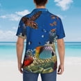 thumbnail image 3 of Lsque Colorful Coral Reef pattern Hawaiian Shirt for Men, Unisex Summer Beach Casual Short Sleeve Button Down Shirts-X-Large, 3 of 9