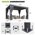 thumbnail image 5 of MELLCOM Louvered Pergola 12x12, Aluminum Pergola with Adjustable Louvered Roofs, Outdoor Gazebo with Waterproof Curtains and Nets, Black, 5 of 7