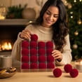 thumbnail image 6 of 16 Pcs Velvet Christmas Ornaments Balls 2.36 Inch Flocked Christmas Tree Ball Hanging Ornaments Velvet Xmas Baubles for Xmas Party Wedding Home Decor, 6 of 8