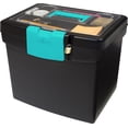 thumbnail image 2 of Archivador portátil Storex con tapa de almacenamiento de suministros XL con cierre, 2 of 8